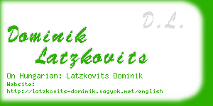 dominik latzkovits business card